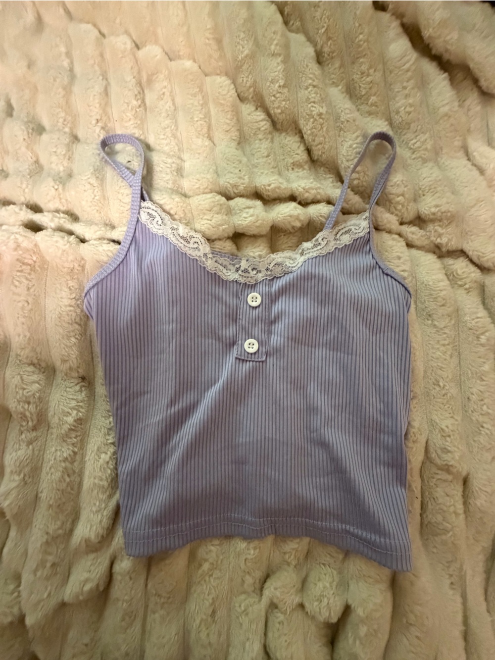 2-Lace-Trim Ribbed Cami Tank Tops